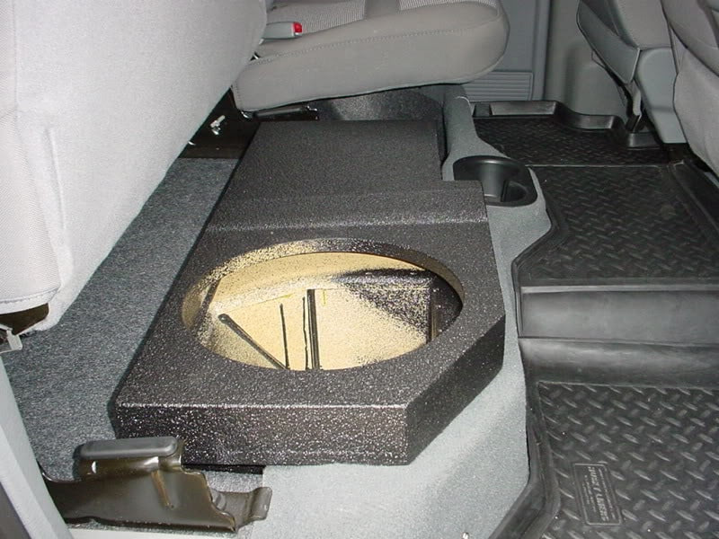 Load image into Gallery viewer, 2002-2008 Dodge Quad Cab Single 10&#39;&#39; Ported Sub Woofer Carpeted Box
