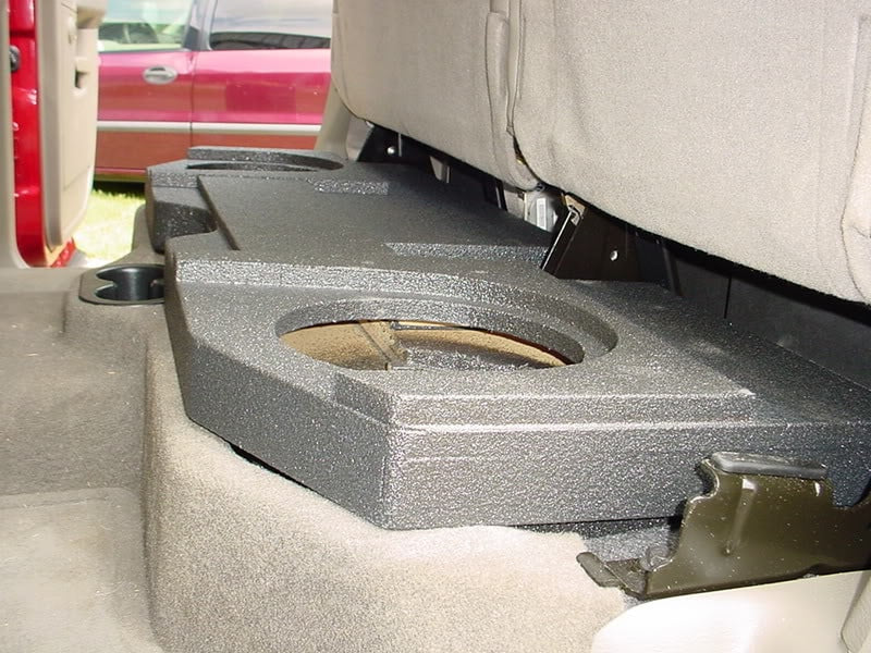 Load image into Gallery viewer, 2009 -2018 Dodge Quad cab. Pro-Carpeted Subwoofer Box sub Box 2X10
