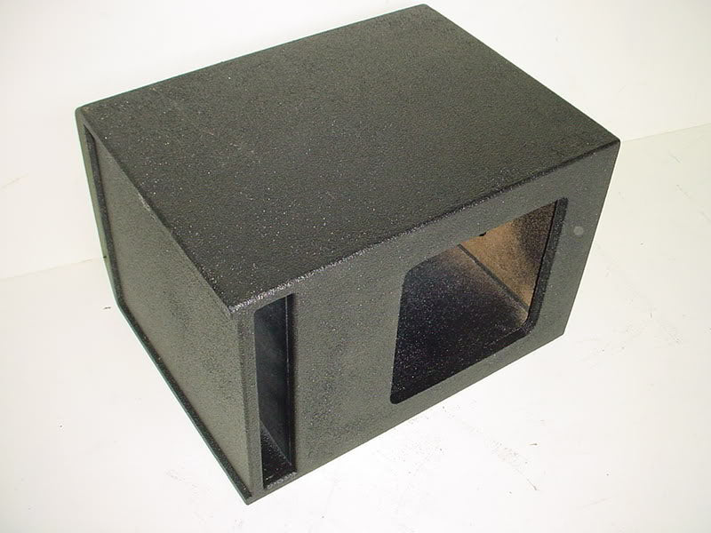 Load image into Gallery viewer, 1x12&#39;&#39; Square Hole Slot Ported Poly Sub Box
