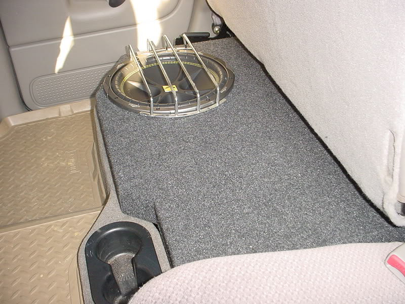 Load image into Gallery viewer, 2002-2008 Doge Ram Quad Cab Bench seats Jumbo Carpeted Sub Box
