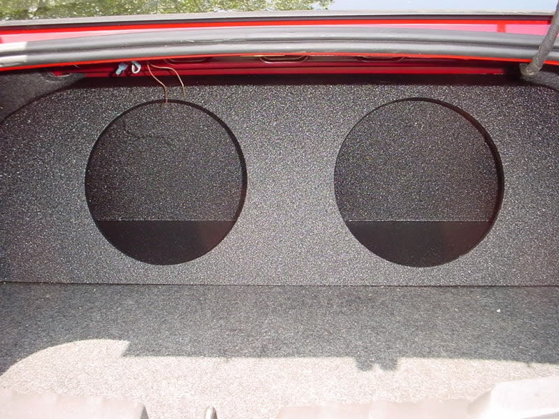 Load image into Gallery viewer, 2010-2012 Dual 12&quot; Chevy Camaro Carpeted Trunk Sub Box
