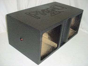 Horn Ported Square Hole  Dual 10'' Sub woofer Box Poly