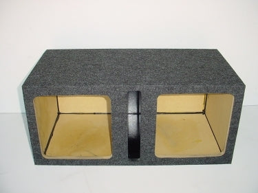 2X15'' Compaq Square Hole Slot Ported Sub Box Carpeted